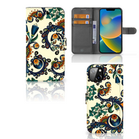 Wallet Case iPhone 14 Plus Barok Flower