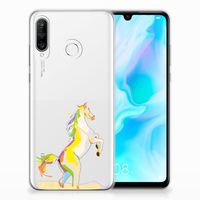 Huawei P30 Lite Telefoonhoesje met Naam Horse Color - thumbnail