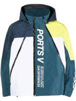 Ports V veste zippée à logo imprimé - Bleu