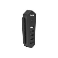 6-in-1 USB-hub voor Playstation 5, 6 poorten (1 x USB-C, 5 x USB-A), zwart