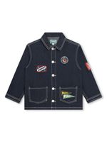 Kenzo Kids veste en jean à patch logo - Bleu