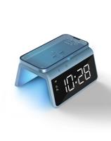 Digitale Wekker met Draadloze Oplader - Dual Alarmklok met Wake Up Light - Pacific Blue (HCG019QI-PB) - thumbnail