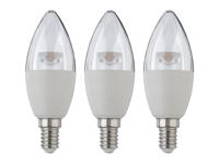 LIVARNO home LED-Lampen (6 W E14 kaars transparant, 3-delige set)