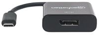 Manhattan 152020 DisplayPort / USB Adapter [1x USB 3.2 Gen 2 stekker C (USB 3.1) - 1x DisplayPort bus] Zwart Kleurcodering, Flexibel, Folie afscherming, UL - thumbnail