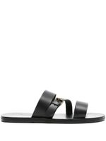 Ancient Greek Sandals Ifiklis flat leather sandals - Noir