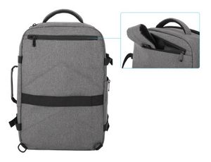 Manhattan Notebook-Rucksack mit Gerätefächern für Laptops bis zu 17,3,Tablets bis zu 11 Laptoprugzak Geschikt voor max. (laptop): 43,9 cm (17,3) Grijs