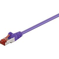Goobay 93537 CAT 6 verbindingskabel, S/FTP (PiMF), paars, 10 m lengte