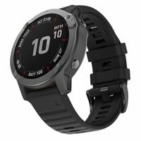 By Qubix - Siliconen bandje - Zwart - Compatible met Garmin Tactix 8-51mm - Compatible Garmin bandje