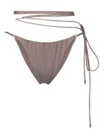 Saint Laurent bas de bikini à design cache-cœur - Marron - thumbnail