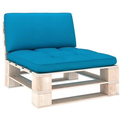 vidaXL Bankkussens pallet 2 st blauw