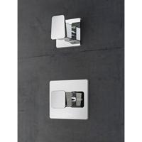 Douchekraan Hotbath Bro Inbouw Thermostatisch Vierkant Geborsteld Nikkel 2 Greeps 2 Gats