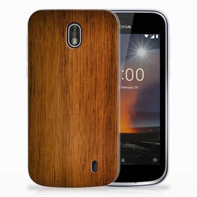 Nokia 1 Bumper Hoesje Donker Hout Nokia 1 Bumper Hoesje Donker Hout
