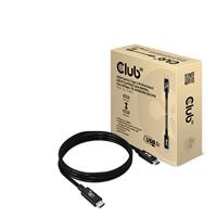 Club 3D USB4 Gen3x2 Type-C Bi-directionele USB-IF-gecertificeerde kabel 8K60Hz, gegevens 40Gbps, PD 240W EPR St./St. 1m