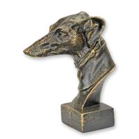 A CAST IRON WHIPPET HEAD BOOKEND - thumbnail