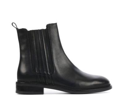 Lina Locchi Dames Enkellaarsjes in Leder (Zwart)