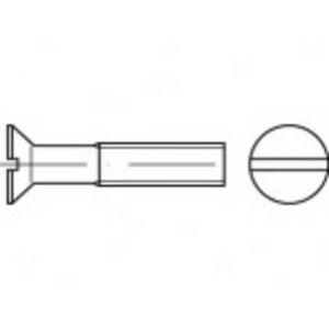 TOOLCRAFT TO-5361579 Verzonken schroeven M6 80 mm Sleuf RVS A4 50 stuk(s)