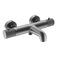 Wiesbaden Badmengkraan Thermostatisch Ribbd Hartafstand 15 cm Gunmetal - thumbnail