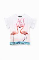 T-shirt met flamingo's - RED - 7/8