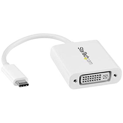 StarTech. com USB C naar DVI Adapter - Wit - 1920x1200 - USB Type C Video Converter voor uw DVI D Display/Monitor/Projector (CDP2DVIW)
