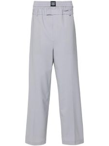 MSGM pantalon de tailleur à taille double - Gris