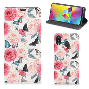 Samsung Galaxy M20 Smart Cover Butterfly Roses