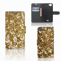 Wallet Case Wiko Rainbow Jam Barok Goud