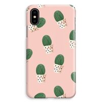 Cactusprint roze: iPhone XS Max Volledig Geprint Hoesje - thumbnail