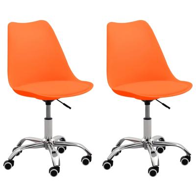 vidaXL Kantoorstoelen 2 st kunstleer oranje