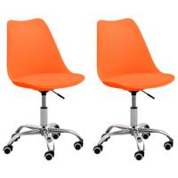 vidaXL Kantoorstoelen 2 st kunstleer oranje