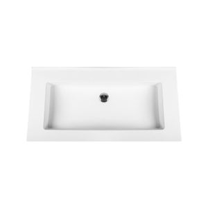 Wastafel BWS Veroni 45.5x77 cm Zonder Kraangat Solid Surface Wit