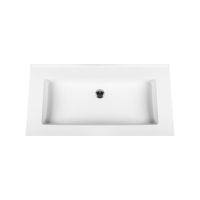 Wastafel BWS Veroni 45.5x77 cm Zonder Kraangat Solid Surface Wit - thumbnail