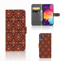 Samsung Galaxy A50 Telefoon Hoesje Batik Brown - thumbnail