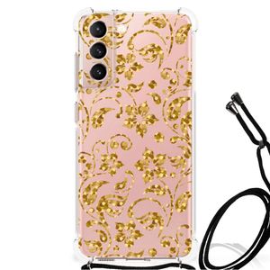 Samsung Galaxy S21 FE Case Gouden Bloemen