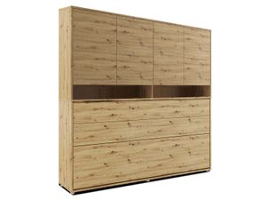 Opklapbed CONCEPTION PRO 90x200 cm artisan eik (horizontaal) met opzetkast