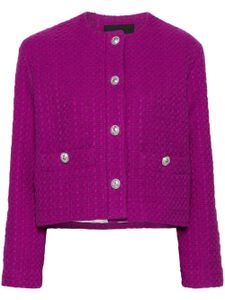 Maje button-fastening tweed jacket - Violet