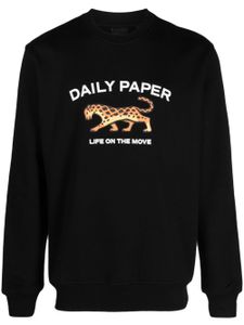 Daily Paper logo-print cotton sweatshirt - Noir