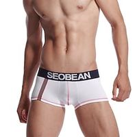 Voor heren 1 PC Boxer Slip Onderbroeken Afdrukken Spandex Polyester / Katoen Mix Wasbaar Comfortabel Brief Lage taille Zwart Wit Lightinthebox - thumbnail