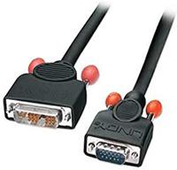LINDY 41197 DVI-I VGA-adapterkabel 3 m zwart