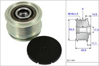 Dynamovrijloop INA, u.a. für VW, Seat, Ford, Skoda, Audi, KTM, Mitsubishi, Jeep, Dodge, Porsche