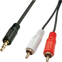 Lindy 35680 1m 3.5mm 2 x RCA Zwart audio kabel