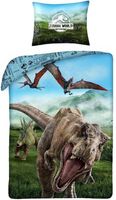 Jurassic World Dekbedovertrek Alfa Dinosaurus 140 x 200 cm - Katoen - 70 x 90 cm