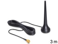 Delock 88690 GSM UMTS Sixband Antenne SMA 0 dBi omnidirectioneel met magnetische voet vast zwart