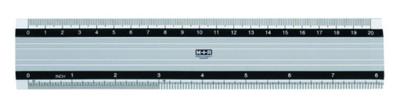 Liniaal m&r aluminium antislip 20 cm