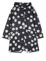 Marni Kids veste fleurie à capuche - Noir