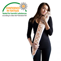 Kundalini warmwaterkruik beige met witte stippen - Beige - Polyester - Rubber - 75x12 - M