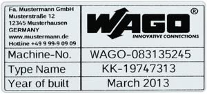 WAGO 210-804 210-804 Etiketten voor thermotransferprinter Markeringsvlak: 99 x 44 mm Zilver Aantal markeringen: 500 500 stuk(s)