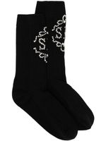 Simone Rocha chaussettes à motif monogrammé - Noir