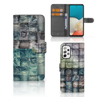 Wallet Case met Pasjes Samsung Galaxy A73 5G Spijkerbroeken - thumbnail