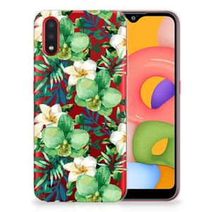 Samsung Galaxy A01 TPU Case Orchidee Groen