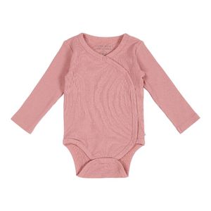 Little Dutch overslag romper lange mouw Rib Vintage Pink Maat